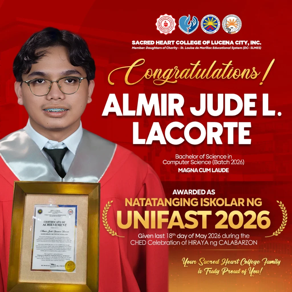 Congratulations to Almir Jude Lacorte for being honored as one of the “Natatanging Iskolar ng UniFAST 2026”!